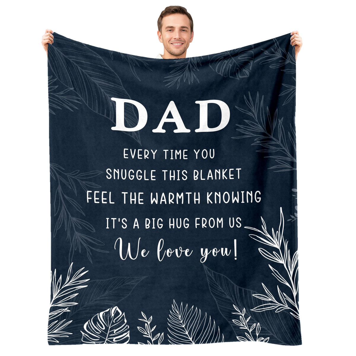 AJIIUSV Dad Gifts Gifts for Dad Birthday Dad Blanket Gifts from Daughter Son Best Dad Ever Gifts Unique Dad Gifts for Fathers Day Thanksgiving Christmas 60"X80"