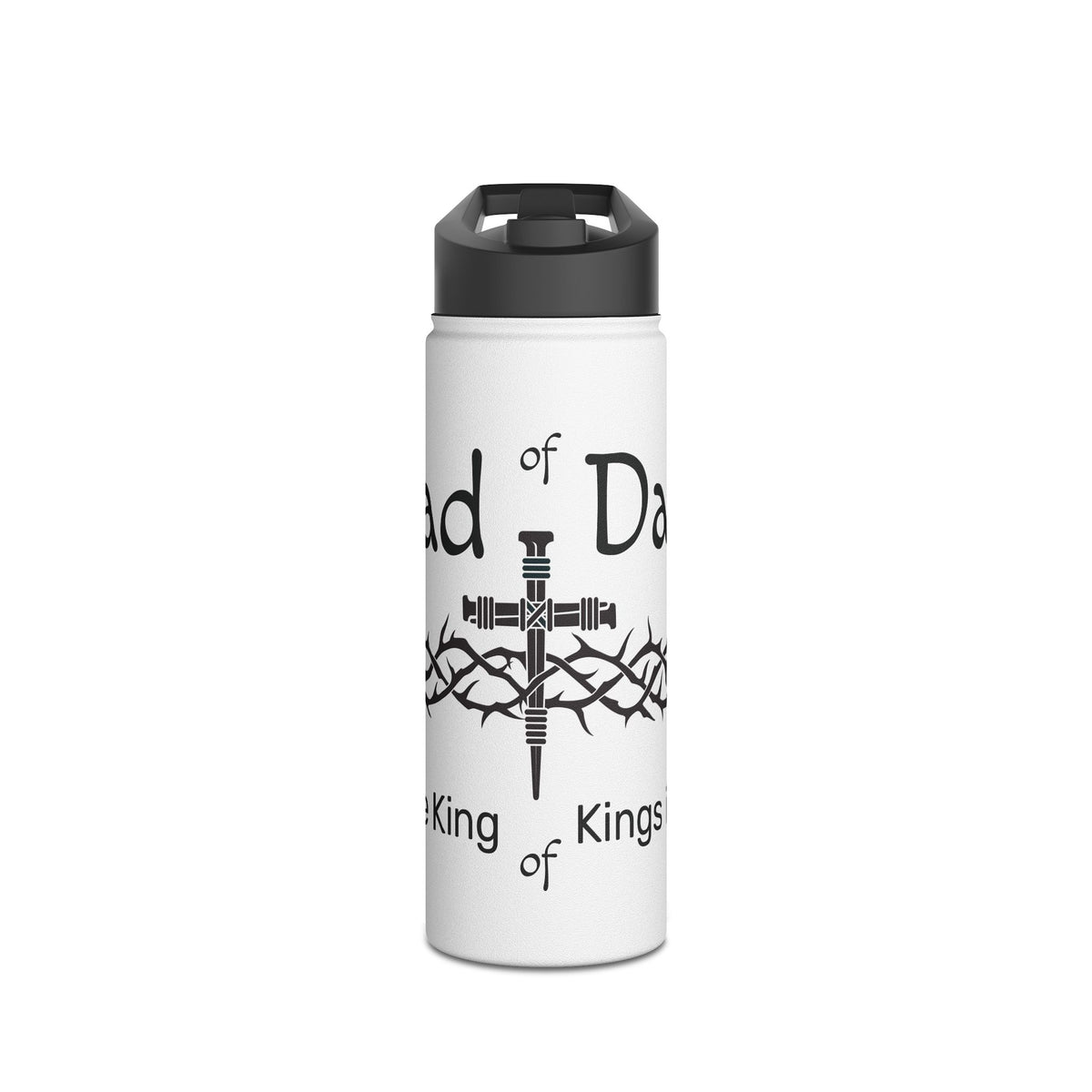 Dad of Dads Stainless Steel Water Bottle, Standard Lid