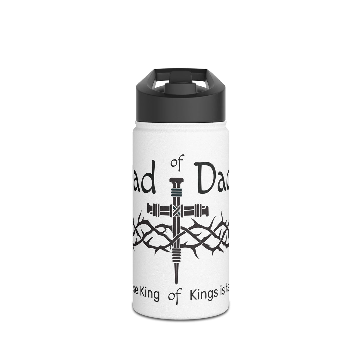 Dad of Dads Stainless Steel Water Bottle, Standard Lid
