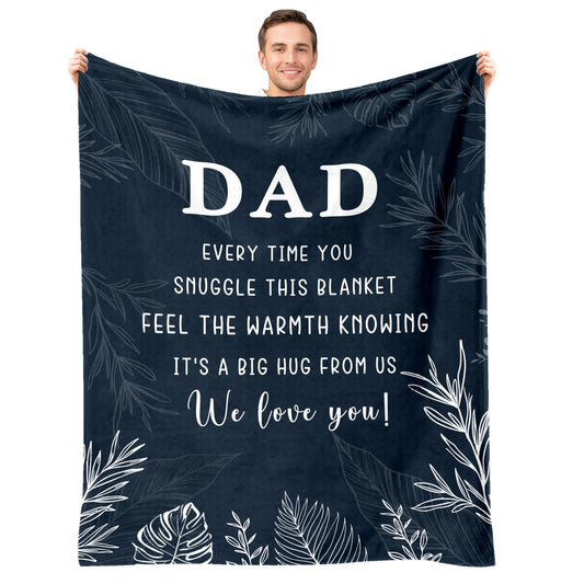 AJIIUSV Dad Gifts Gifts for Dad Birthday Dad Blanket Gifts from Daughter Son Best Dad Ever Gifts Unique Dad Gifts for Fathers Day Thanksgiving Christmas 60"X80"