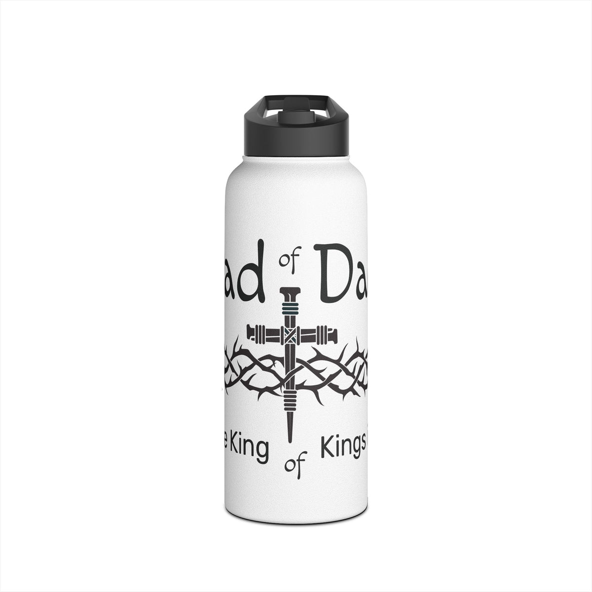 Dad of Dads Stainless Steel Water Bottle, Standard Lid