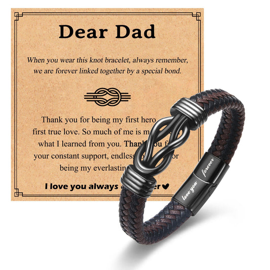 Leyung Dad Gifts for Fathers Day Christmas Birthday Valentines Day for Dad from Daughter Son Best Dad Ever Bracelet Jewelry Presents Stocking Stuffers for Men