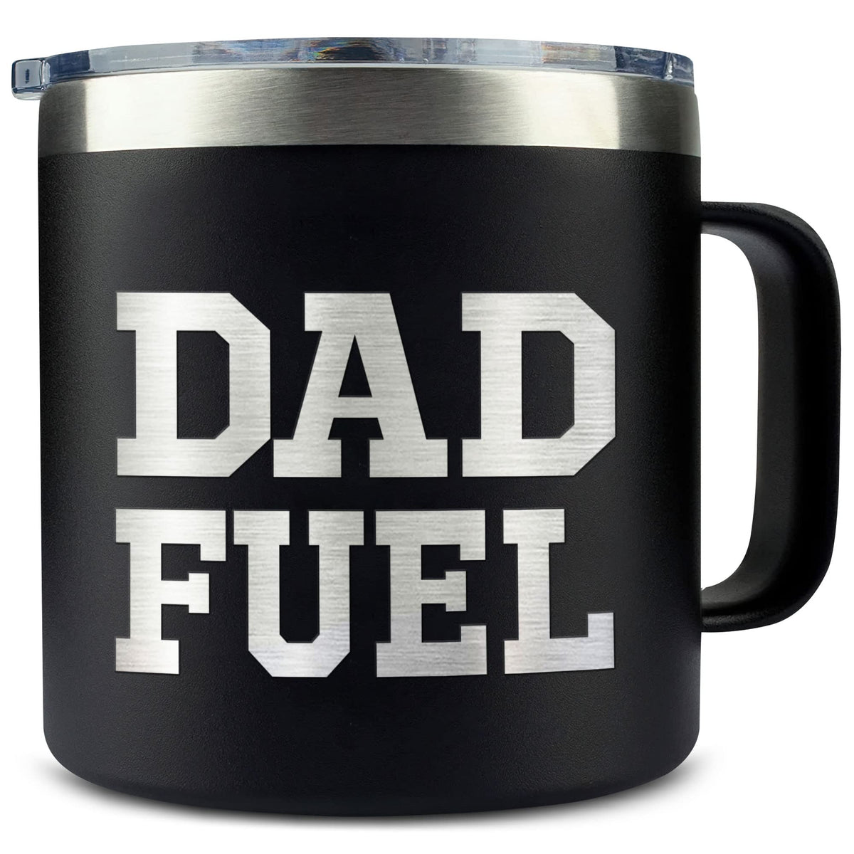 Hyturtle Dad Fuel Coffee Black Mug/Tumbler 14oz Gift For Dad Gifts For Dad From Daughter Son Kids - Fathers Day - Birthday Gift Ideas For Daddy - Christmas Gifts For Father Men