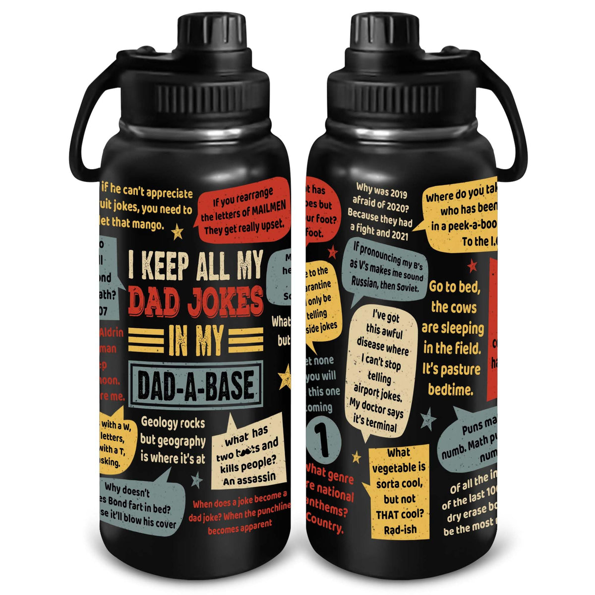 DOTAOKACI Dad Gifts - Valentine Gift for Dad Jokes - Dad Joke - Dad Gifts From Son Daughter - Dad Jokes Stainless Steel Insulated Bottle - Fathers Day Birthday Gifts For Daddy Papa Grandpa