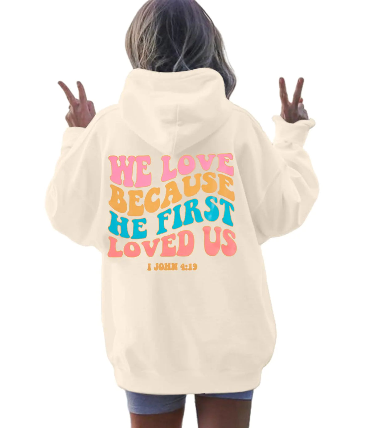 Divine Love Christian Hoodie - Long Sleeve Jesus Tops
