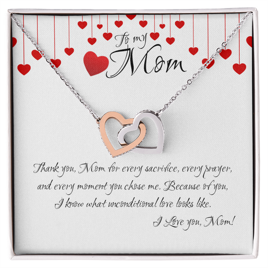 Forever Linked in Love – Interlocking Hearts Crystal Necklace