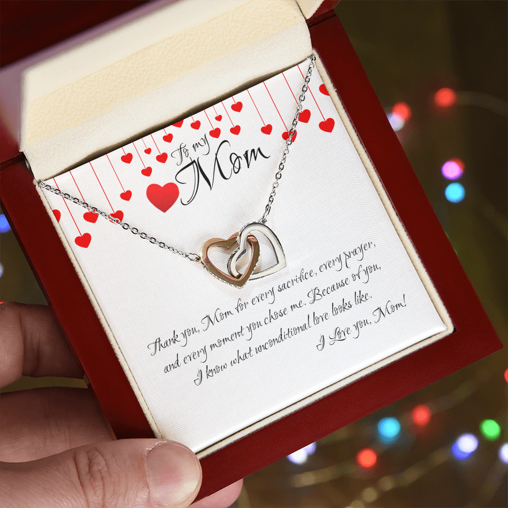 Forever Linked in Love – Interlocking Hearts Crystal Necklace