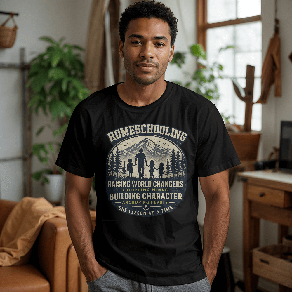 Homeschool Dad | Raising World Changers Bella + Canvas 3001 Tee