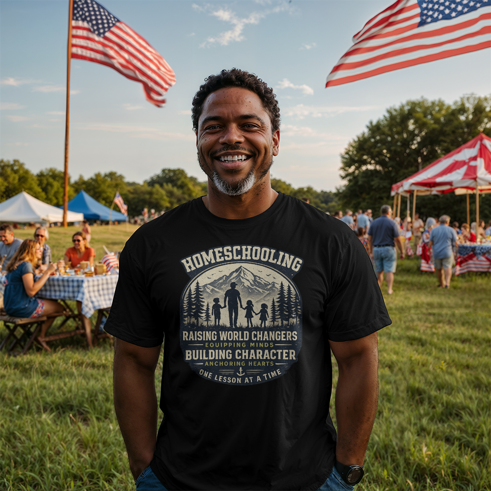 Homeschool Dad | Raising World Changers Bella + Canvas 3001 Tee